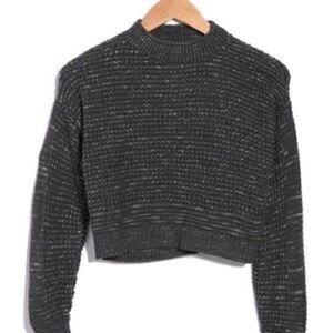 Abound Nordstrom Mock Neck Waffle Knit Sweater Gray XL NWT